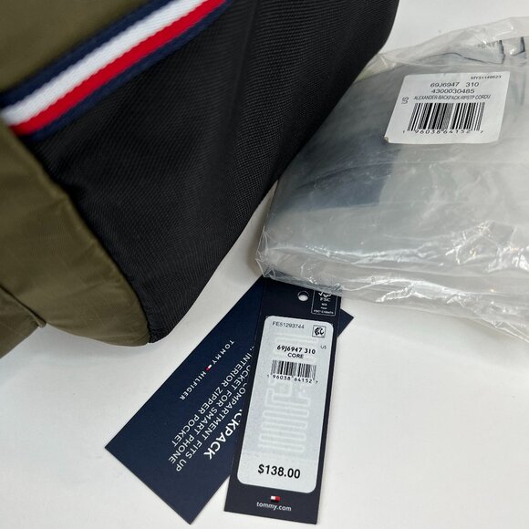 Tommy Hilfiger Unisex Adult Alexander Backpack, Army Green/Black - Picture 11 of 11